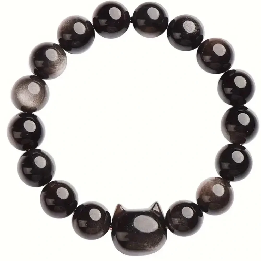 Golden Obsidian CAT 🐈‍⬛ bracelets - Picture 2 of 6